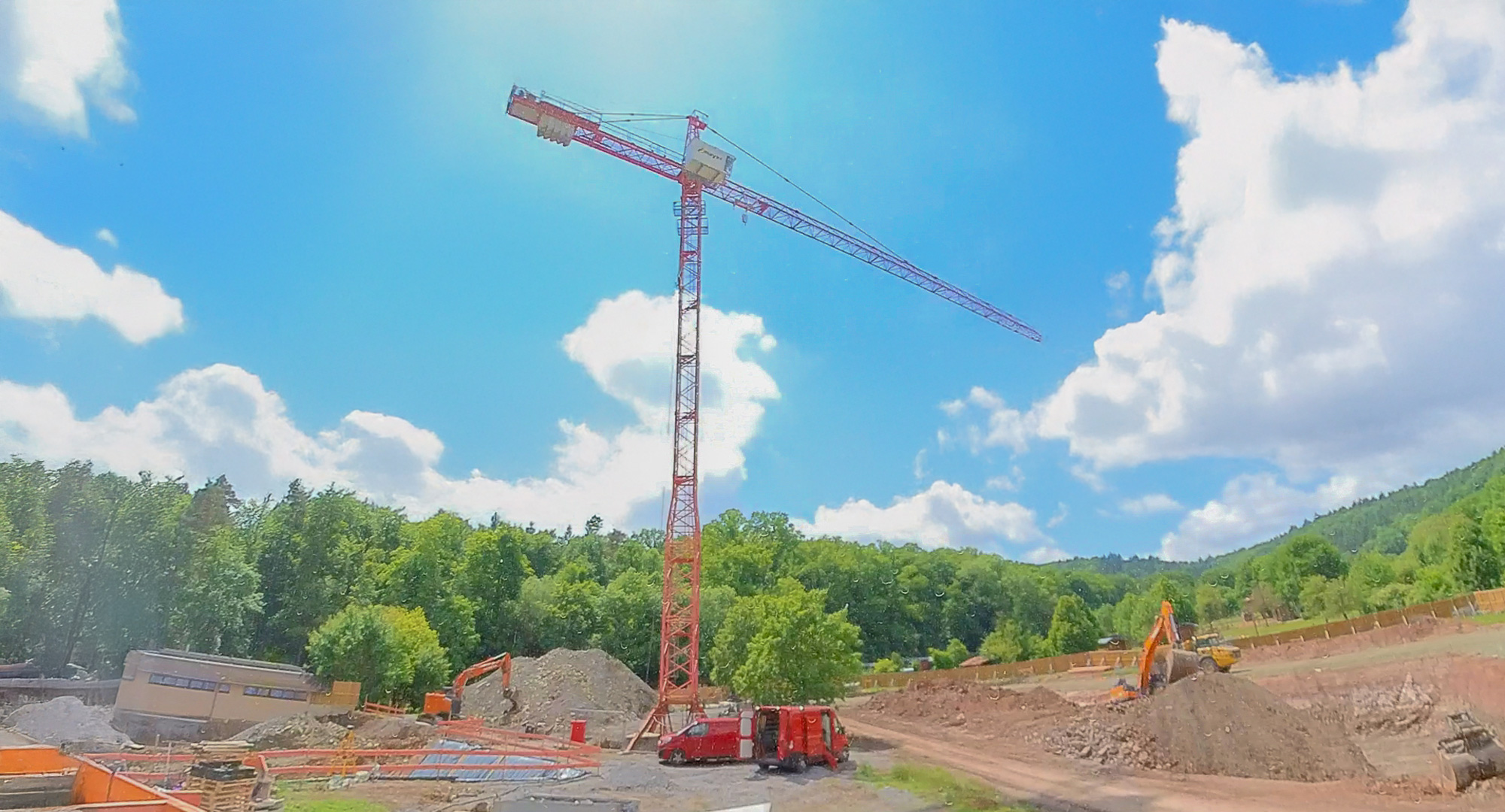Kran auf Baustelle