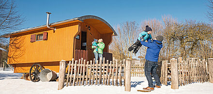 Schäferwagen Winter Tripsdrill Natur-Resort